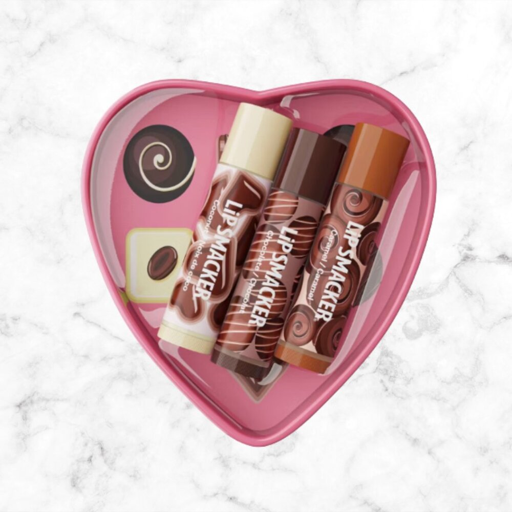 NWT | LIP SMACKERS 2025 Valentine Set | Coconut Caramel Chocolate Lip Balm